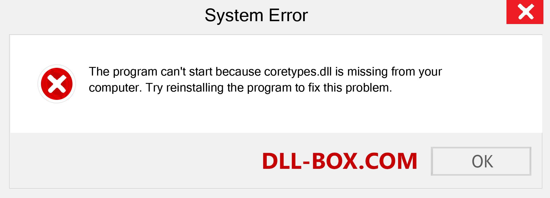  coretypes.dll file is missing?. Download for Windows 7, 8, 10 - Fix  coretypes dll Missing Error on Windows, photos, images